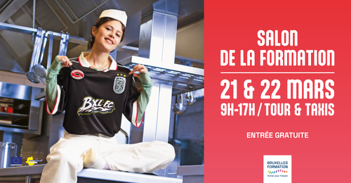 Rejoins-nous au Salon de la Formation ces 21 et 22 mars à Tour&Taxis. l’entrée est gratuite !