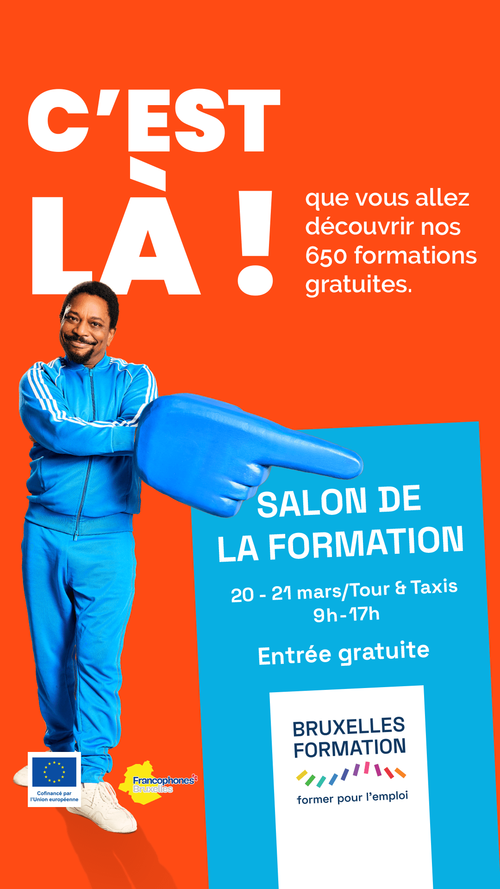 Rejoins-nous au Salon de la Formation ces 20 et 21 mars à Tour&Taxis. l’entrée est gratuite !
